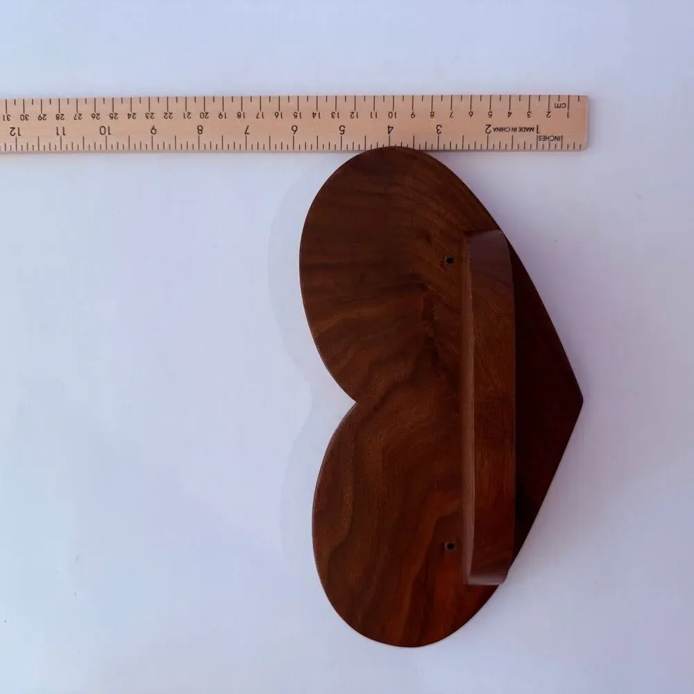 Heart Shaped Wood Wall Shelf Display 10.5 x 6